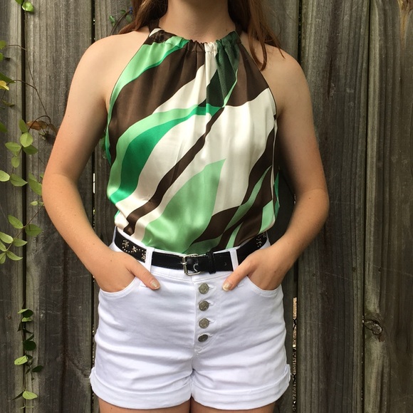 Silk Halter-neck Blouse - Picture 2 of 4